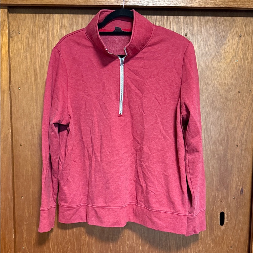 Eddie Bauer Red Women's XL 1/4 zip sweatshirt.